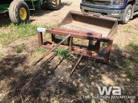 skid steer bale spear alberta|used skid steer hay spear.